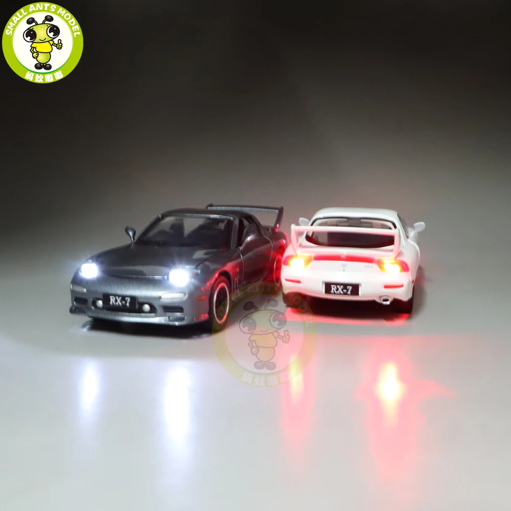 1/32 JACKIEKIM MAZ DA RX-7 RX 7 Diecast Model CAR Toys for kids children Sound Lighting gifts