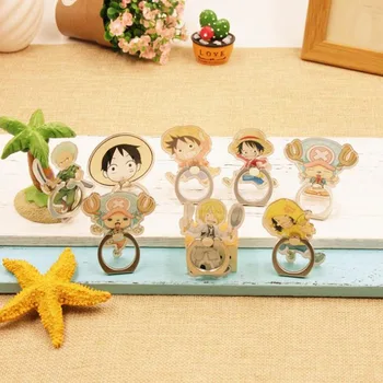 

1 Pcs Cute Anime One Piece Luffy 360 Degree Acrylic Metal Finger Ring Phone Stand Phone Holders Ring Buckle Figure Toys