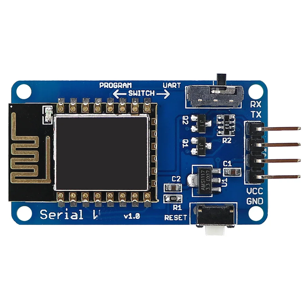 OPEN-SMART Serial Wireless ESP12 Module ESP8266 ESP 12 12E Transceiver Adapter Board for WiFi-compatible 3.3V / 5V for Arduino
