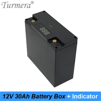 

Turmera 12V 30Ah Battery Box Storage Case with Capacity Indicator Build 48Piece 18650 Battery for Uninterrupted Power Supply 12V