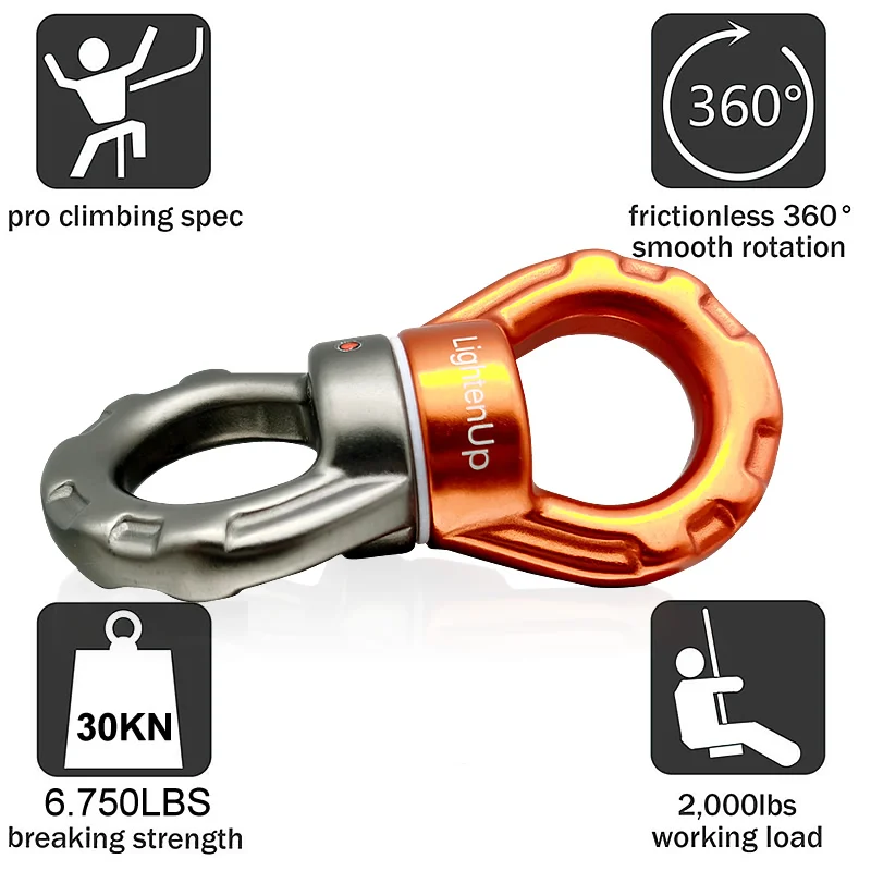 Premium Yoga Accessories: 30KN Rotational Hammock Swivel & Swing Spinner