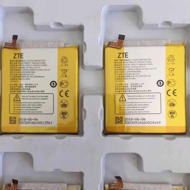 Аккумулятор ZTE LI3939T44P8H756547 AXON 9 pro A2019 Pro A2020 A2020N2 Axon 10 4000 мАч | Мобильные телефоны и
