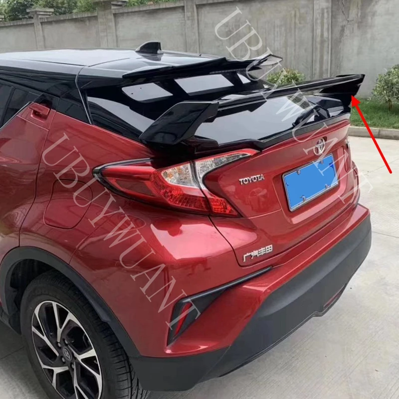 Для Toyota CHR C-HR ABS пластик грунтовка Цвет Внешний Автомобильный задний спойлер крыша хвост багажник загрузки крыло украшения