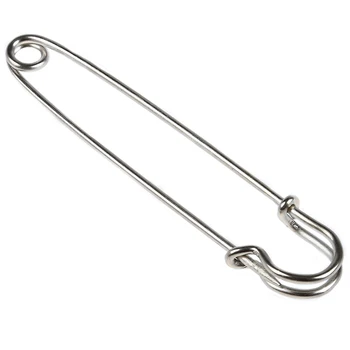 

10 PCS 4 Inch Large Metal Safety Pin--Big and Strong Enough to Hold Heavy-Weight Fabrics and Materials Canvas, Leather, Upholste