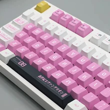 140 chaves Evangelion 08 eva 08 máquina pbt cinco face sublimação cherry mx switch teclado mecânico keycap kbd64 gk67 87/104