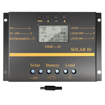 

Hot SOLAR60 Multi-Protection Intelligent LCD Screen Solar Charge Controller 12V/24V 60A Circuit Protection Durable ABS Case