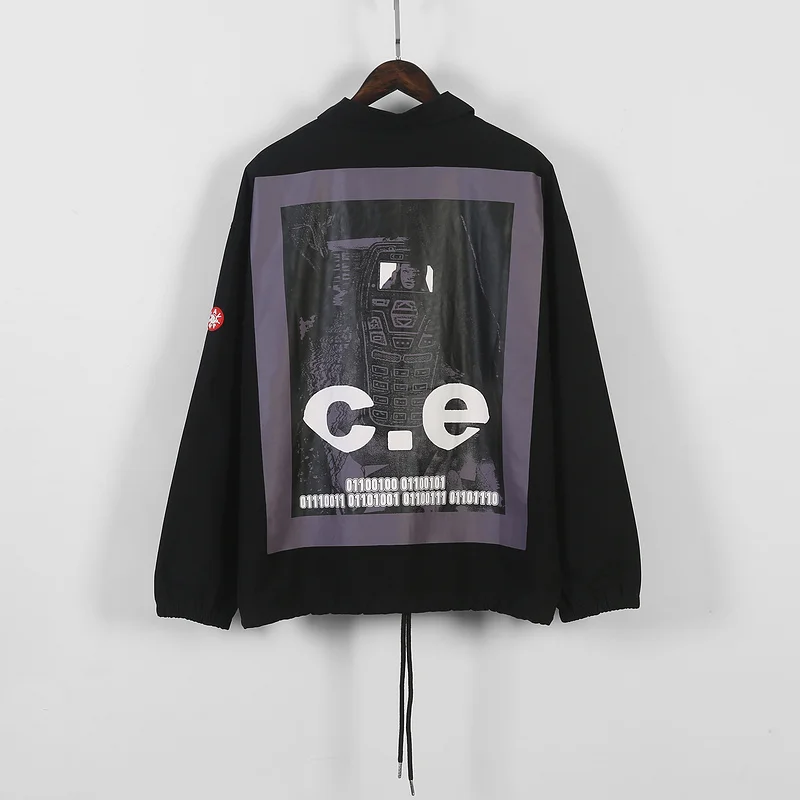 

19AW 01100100 Printed ZIP JACKET Men Women Cavempt C.E Cargo Jackets Cavempt Oversized Cotton Jacket Coats Men