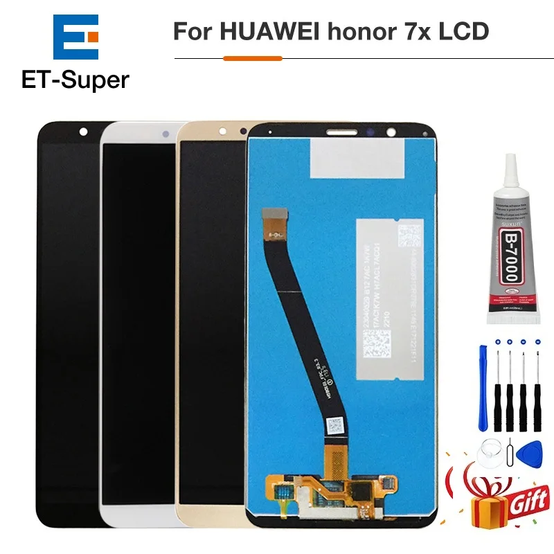 ЖК-дисплей 5 93 дюйма для HUAWEI Honor 7X сменный сенсорный экран с дигитайзером рамкой BND