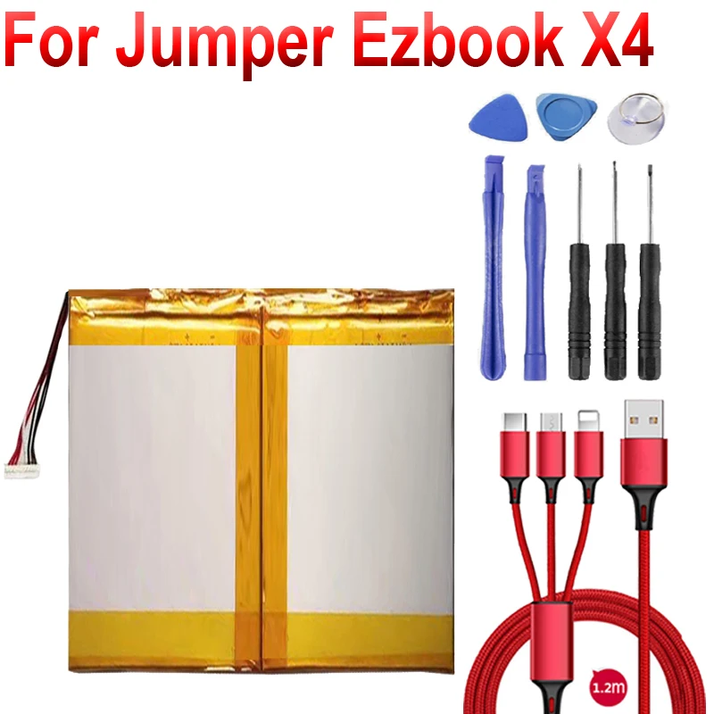 Battery For Jumper Ezbook X4 NV-2874180-2S Smart E17 MT133 Smartbook 133S Tablet Accumulator 7.6V Batterie 7-wire Plug | Мобильные