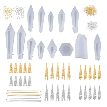 

1 Set Crystal Epoxy Resin Mold Pendulum Casting Silicone Mould Crafts Making Too