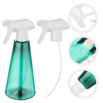 

2 pcs Spray Bottle and Nozzle Conical Empty 500ml Transparent Plastic Sprayer Trigger Sprayer Mist Spray Bottle for Garden