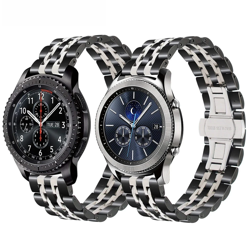 Ремешок из нержавеющей стали для Samsung Gear S3 band браслет galaxy watch 46 мм Frontier/Classic 22