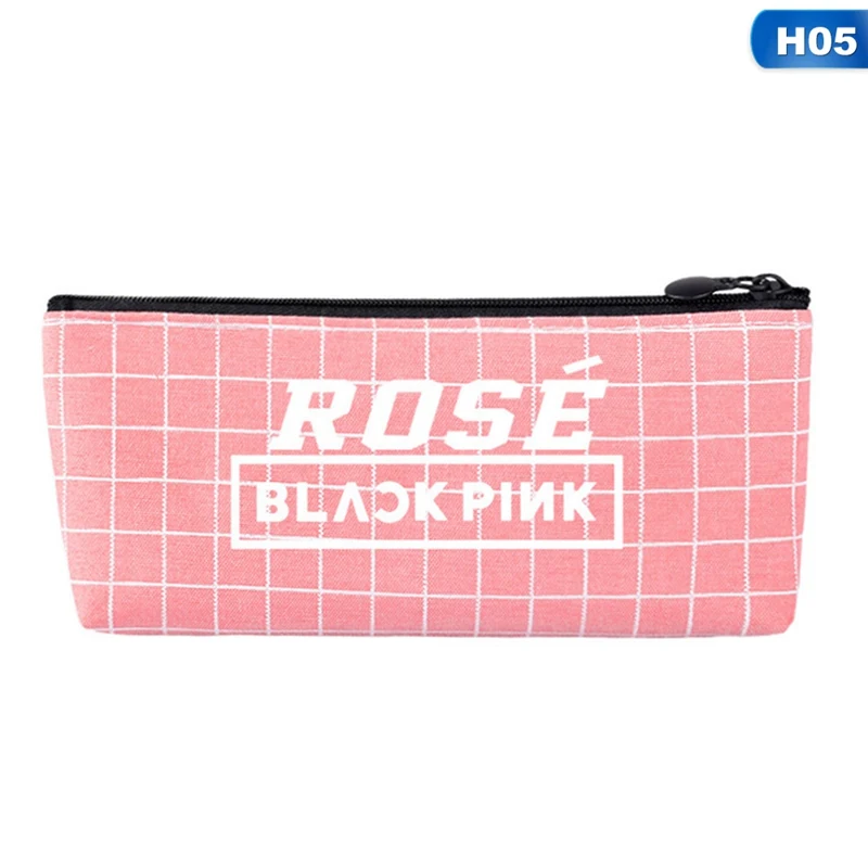 1 шт., принт с героями мультфильмов Kawaii, Kpop BLACKPINK Холст Карандаш Чехол для хранения Организатор мешок ручки вентиляторы канцелярский подарок - Цвет: OSS6114H05
