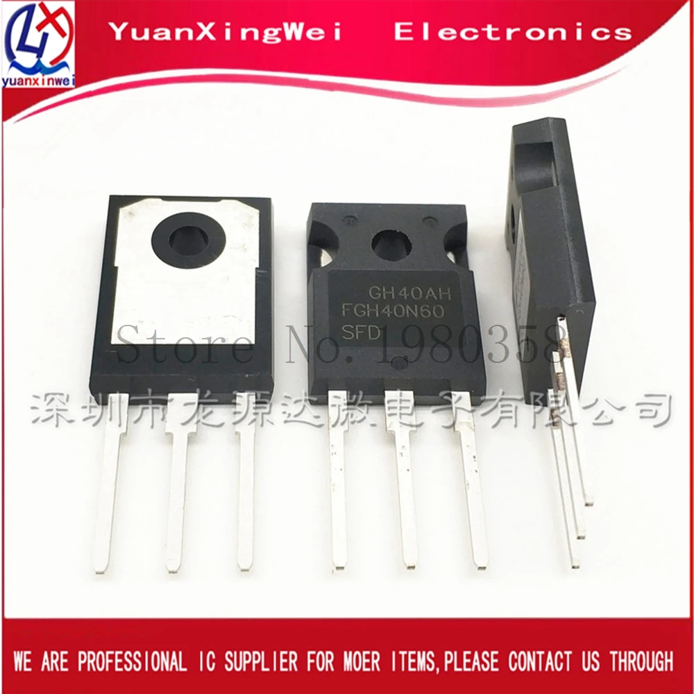 

10PCS 100%Original authentic FGH40N60SFD FGH40N60 40N60 600V 40A IGBT TO-247