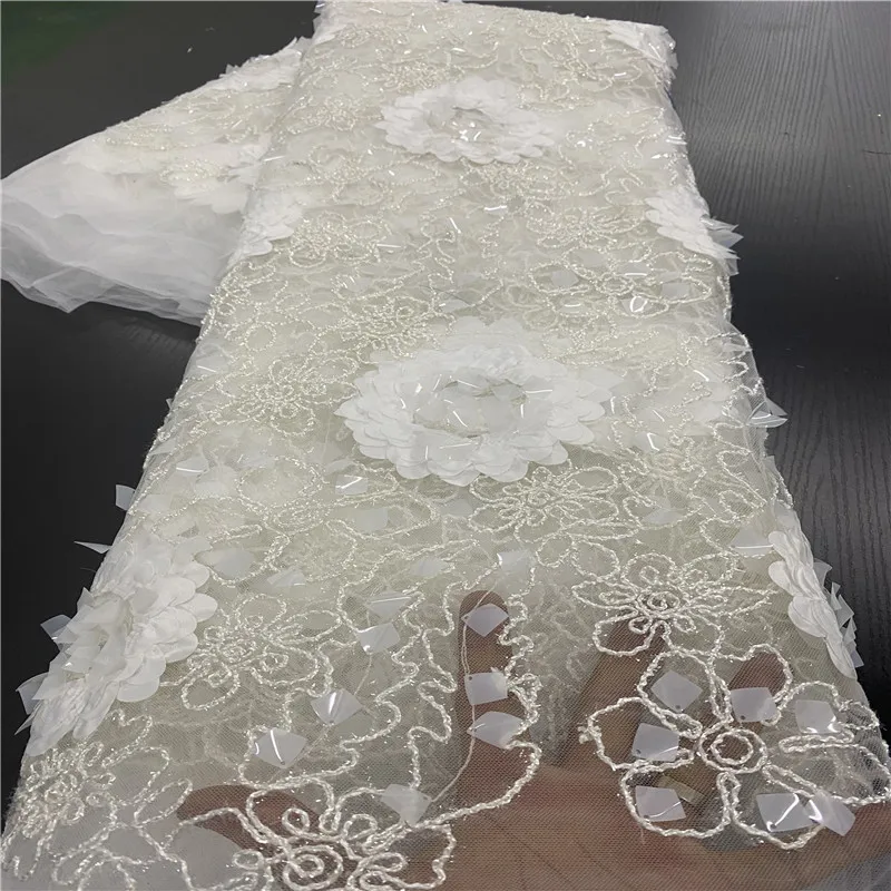 wedding sequin on sale Lace Fabric Flower French Royal blue Quality Tulle Mesh Dress mr2640b | Дом и сад