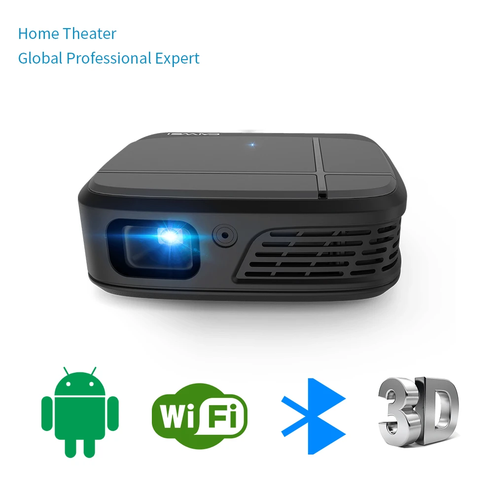 Mini proyector H6AB DLP bolsillo, sistema Android, compatible con 1080P, Full HD, proyector portátil de en casa para películas y juegos| | - AliExpress