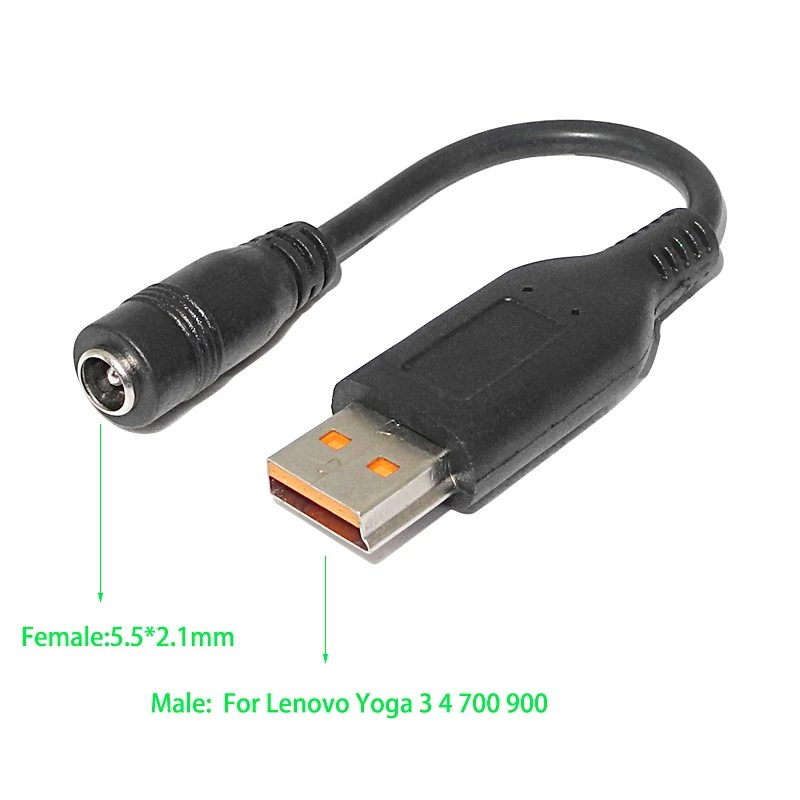 Адаптер питания с разъемом Мама USB для Lenovo Yoga 3 4 700 900 5 х2 мм|Компьютерные кабели и