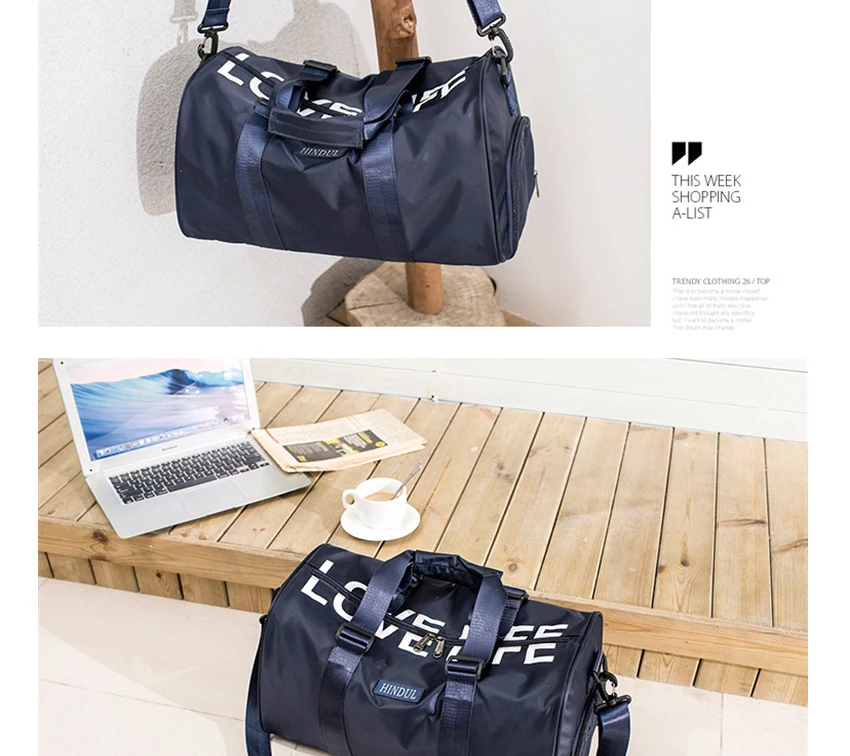Large Waterproof Nylon Handbags Outdoor Sport Bags Men Travel Sports Gym Training Bag Crossbody Shoulder Bag