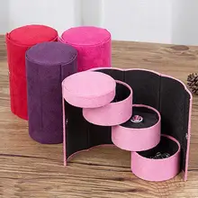 Cylindrical Rotation Ladder Jewelry Storage Holder Earring Organizer Box Case Jewelry Storage Holder for rings/ear studs/bracele(China)