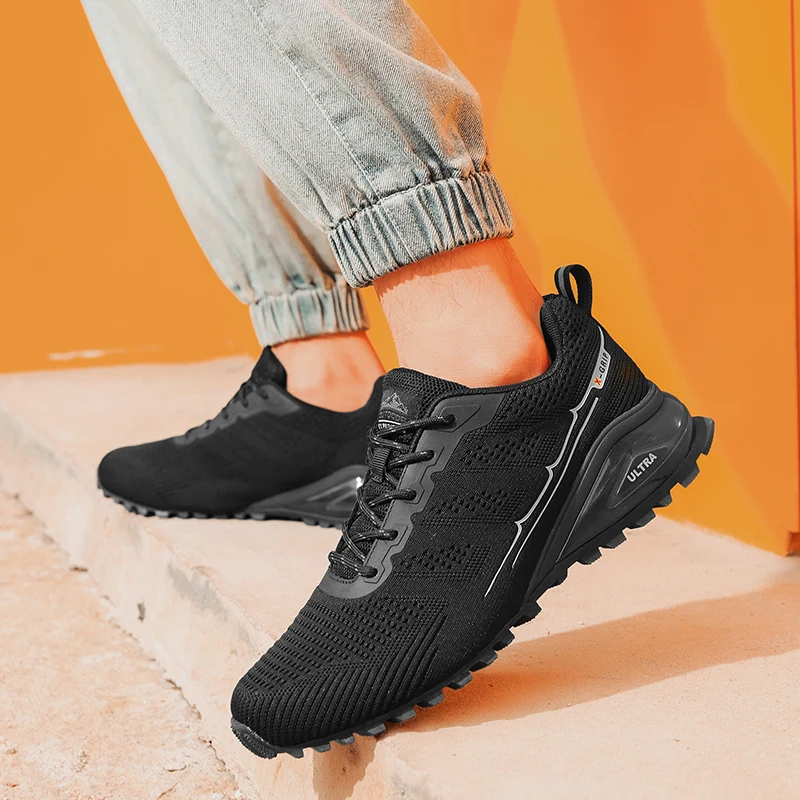 Extra-large marathon running shoes men's shoes non-slip shock absorption cross-country running shoes outdoor travel sports shoes