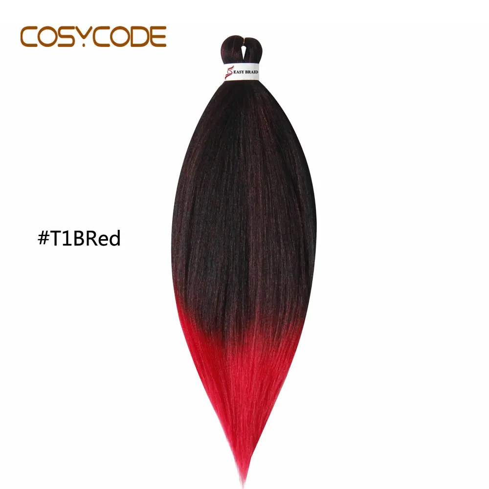 COSYCODE Jumbo вязание крючком плетение волос для наращивания 26 дюймов 66 см Длинные Синтетические косички чистый 2 тона