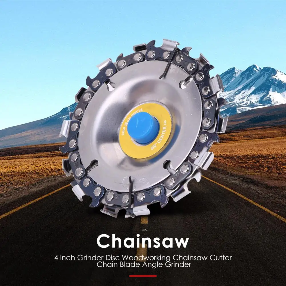 

4 Inch Chain Grinder Chain Saws Disc Woodworking Tool Plastic Ice Hard Rubber Wood Carving Disc Angle Grinding Tool