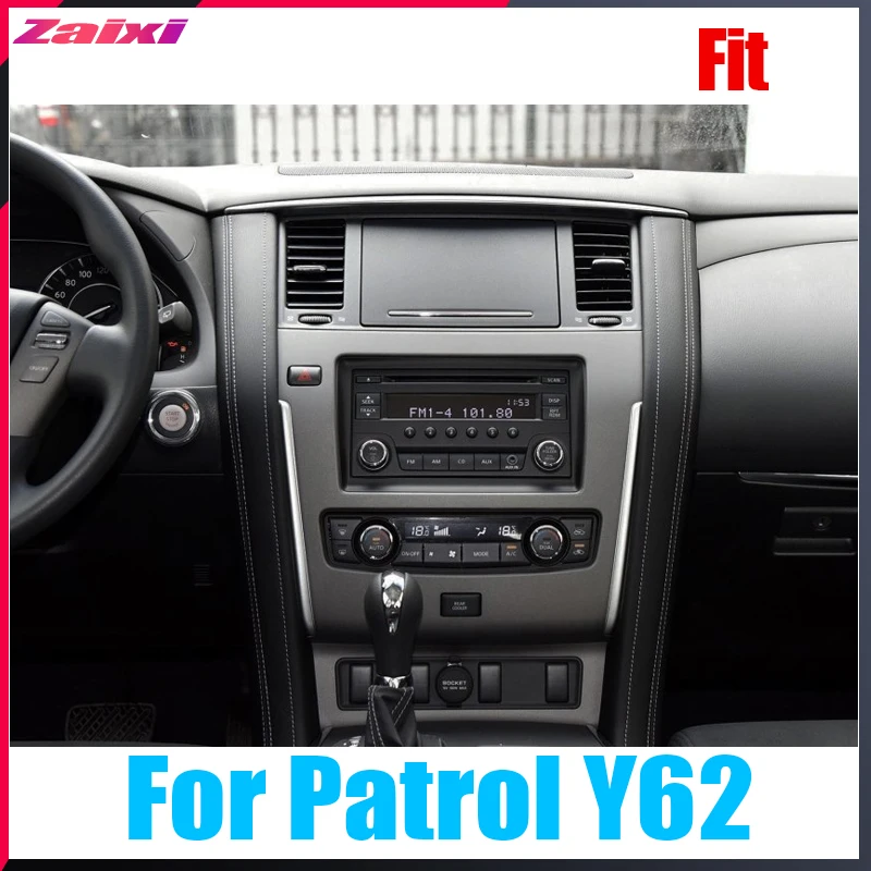 ZaiXi мультимедиа для Android gps для Nissan Patrol Y62 2010~ радио вертикальный автомобильный сенсорный экран в стиле Tesla экран радио видео USB dab