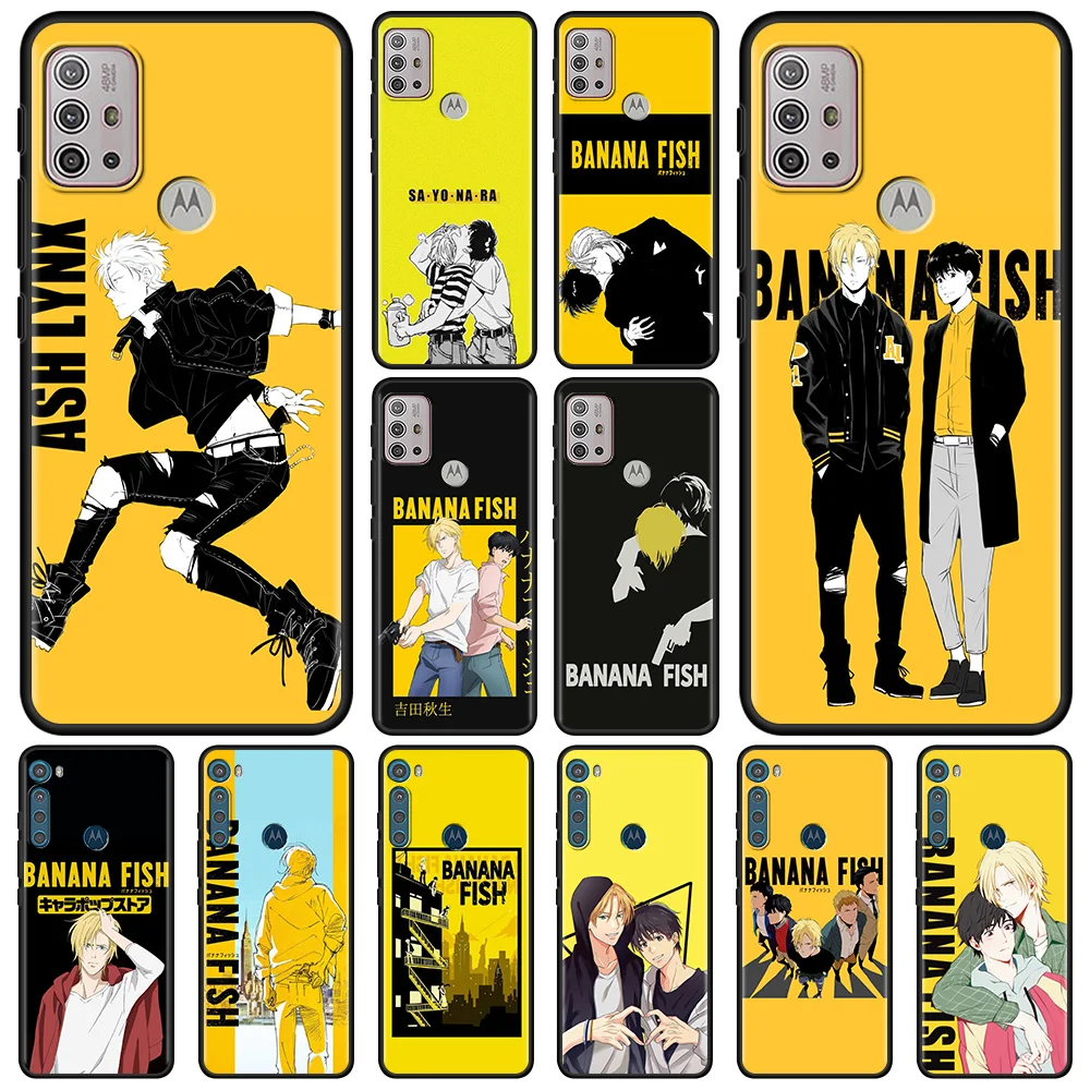 Phone Case For Moto One Fusion G30 G9 Play G8 Power Lite Plus G10 E6s Edge 20 Pro G40 Capa Banana Fish Anime | Мобильные телефоны и
