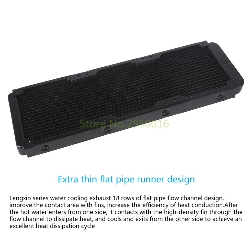 Dissipador de Calor Refrigerando Líquido do Permutador de Calor de Alumínio da Tubulação 18 do Radiador de Água de 360 480 mm para o Sistema Fresco da Água do pc da Cpu - Imagem 4