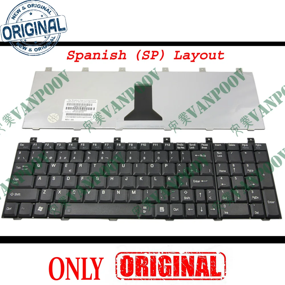 

Новая клавиатура для ноутбука/ноутбука Toshiba Satellite M60 M65 P100 P105 Pro L100 черная Испанская версия