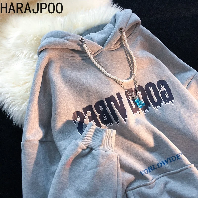 Женское винтажное ожерелье с капюшоном Harajpoo осень-зима 2021 плюс бархатная плотная