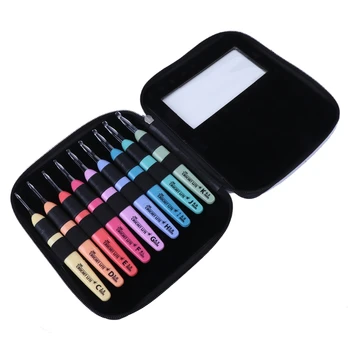 

9pcs LED Light Up Crochet hook Knitting Needles Hooks weave Sewing Tool May27