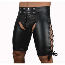 Мужские сексуальные дикие лакированные кожаные мужские латексные трусы резиновые штаны ПВХ нижнее белье унисекс трусы