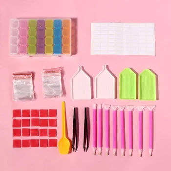 

5D DIY Diamond Painting Accessories Diamond Painting Cross Stitch Embroidery Pen Tool Set Glue Nail Pen Tweezers Kit