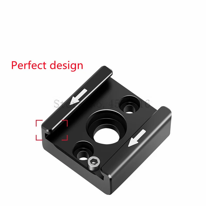 Supporto Adattatore Per Slitta Calda Fredda Con 1/4 Viti Per Canon Dslr Camera Cage Rig Microfono Blackmagic Cinema Photo Studio Kit