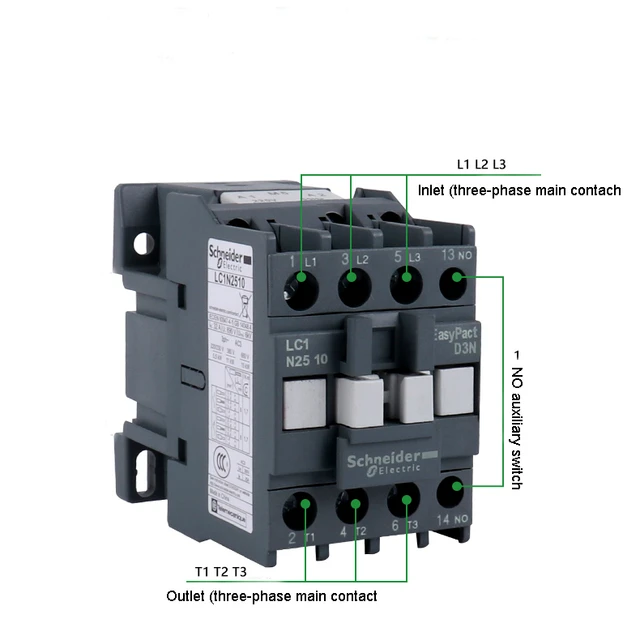 Schneider contactor 220v AC Three-pole contactor 3P 3 Phase 3-Pole 50/60Hz  LC1D25 LC1D32 LC1D38 Coil Voltage 24v 110V 220V 380 - AliExpress