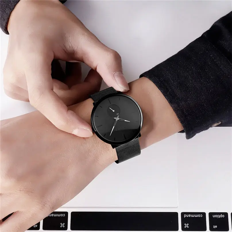 SKMEI Fashion Luxury Waterproof Watches Mens Sport Minimalist Ultra-Thin Analog Stainless Steel Wrist Watch часы мужские 5Y29 (10)