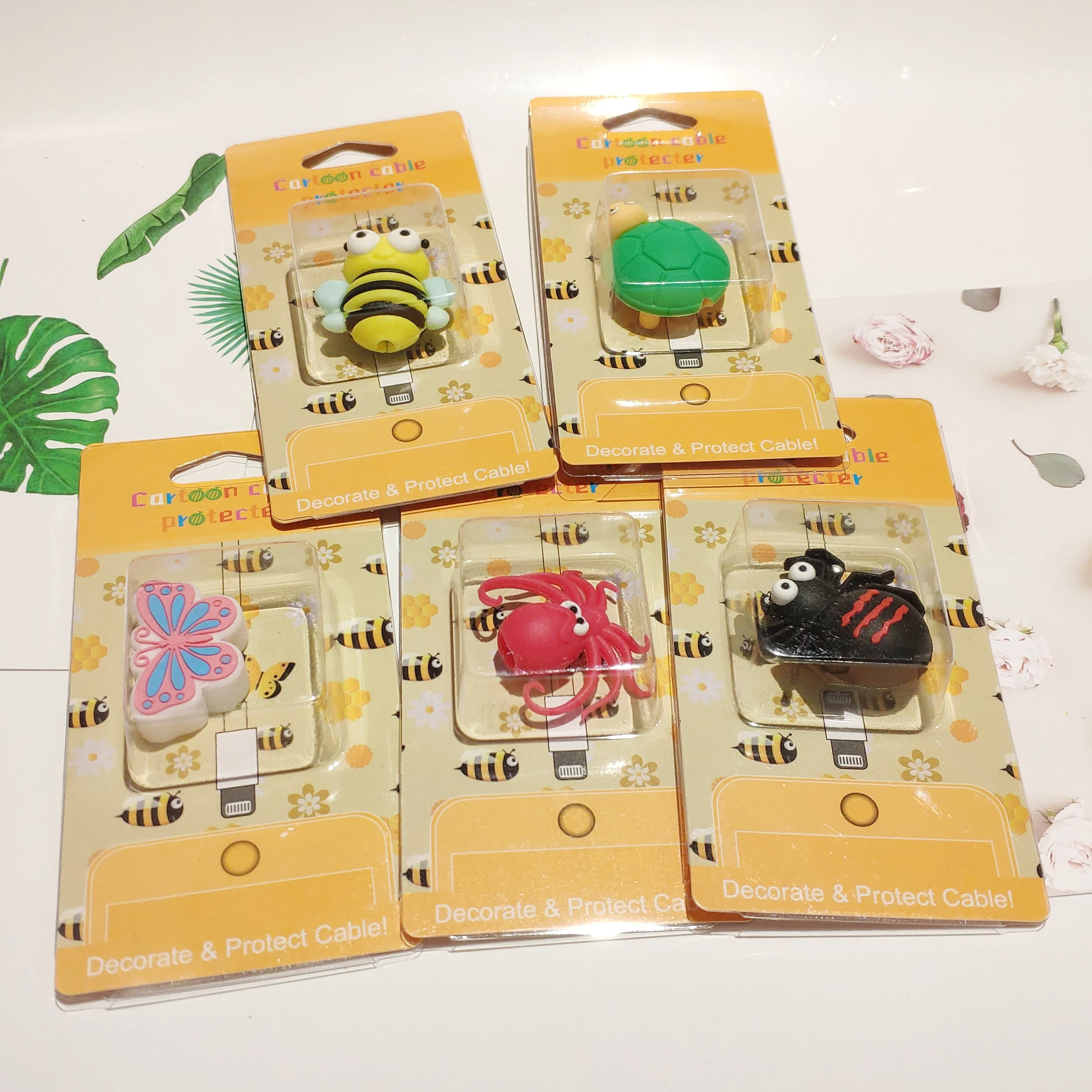 Usb-кабель EGECD dibujos animados lindo протектор кабеля для iPhone 11 Pro4 4S 5 5S 6 6 plus 6 s 6 7 8