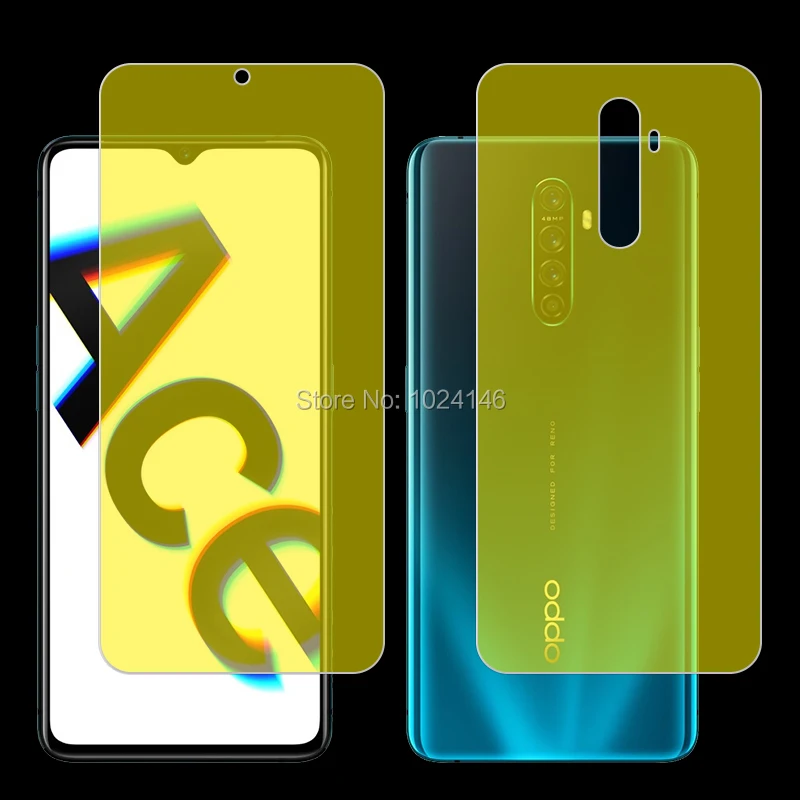 Front / Back Full Coverage Clear Soft TPU Film Screen Protector For Oppo Realme X2 Pro / Reno Ace 6.5"(Not Tempered Glass