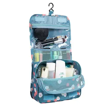 

Hangable Toiletry Storage Bag 24*19*9.5cm Large Capacity Travel Portable Cosmetics Container Toothpaste Toothbrush Pouch