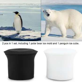 

Ice Cube Mold Food Grade Silicone 3D Ice Maker Tray Bear Supplies Penguin Tools And Polar Mold Kitchen Accessories I8Y4