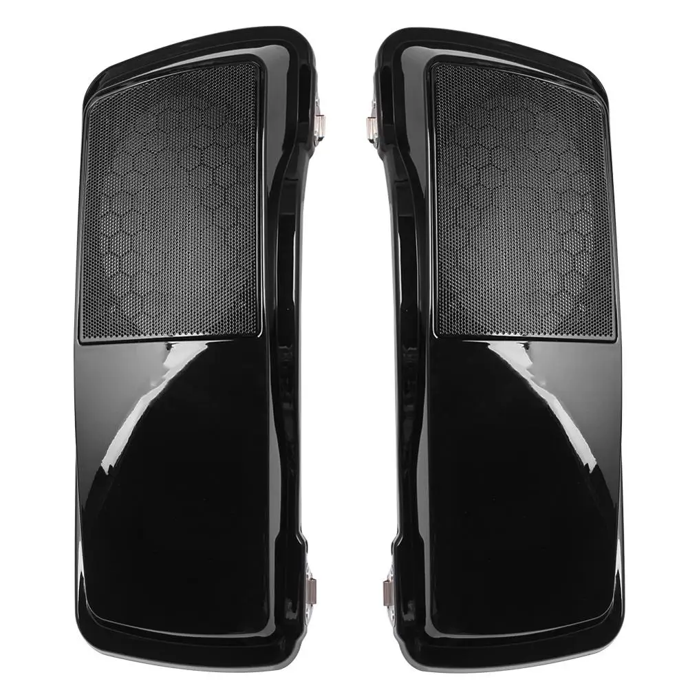 Мотоциклы черный сума крышки динамиков совместимый для Harley Touring FLHR FLTR FLHX 1994-2013