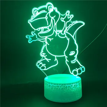 

Tyrannosaurus Rex Cartoon The Dinosaur Smart Phone Control Touch Sensor Dropship LED Night Light Decorative Colorful with Remote