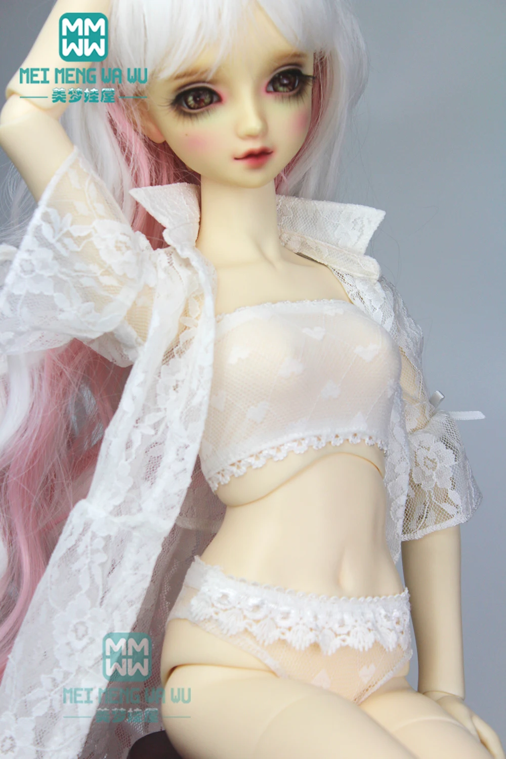 

BJD doll clothes for 58-60cm 1/3 BJD DD SD DDL doll Lace four-piece pajamas Girl's gift