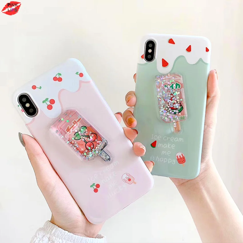

Super Cute 3D Summer Strawberry Case For iPhone XS XR Max Cartoon Transparent Epoxy Soft IPhone Case For iPhone 6 6s 7 8 Plus
