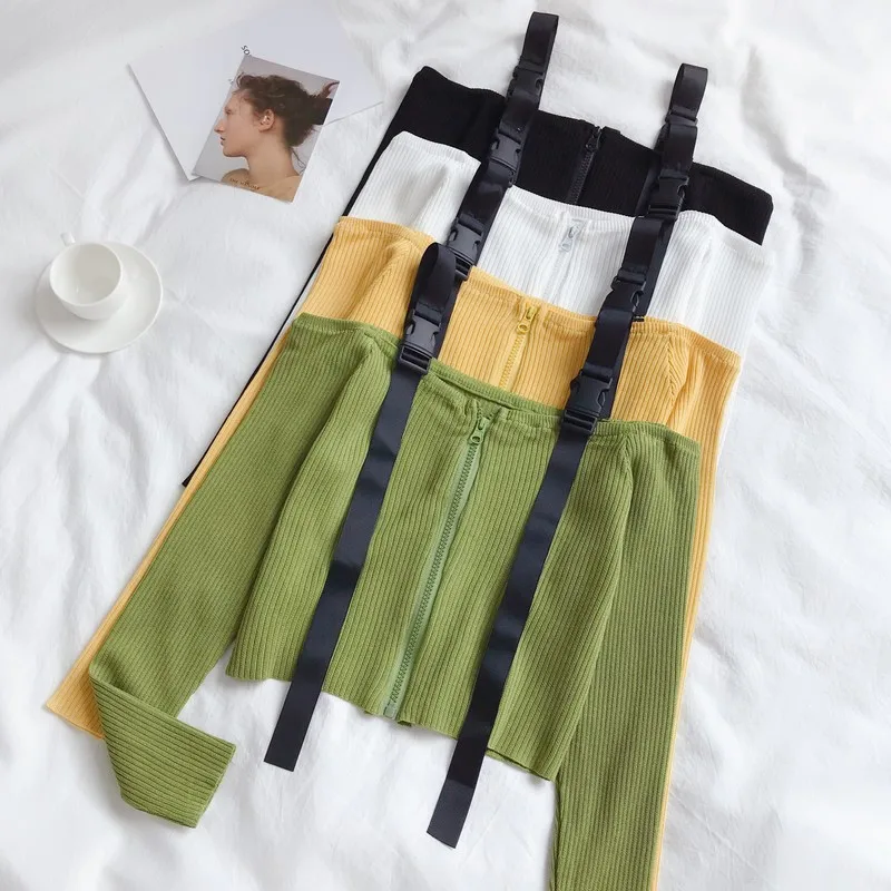 

New Autumn Women Knitted Slash Neck Cropped Sweaters Girls Off Shoulder Pullover Sweater Crop Top For Female