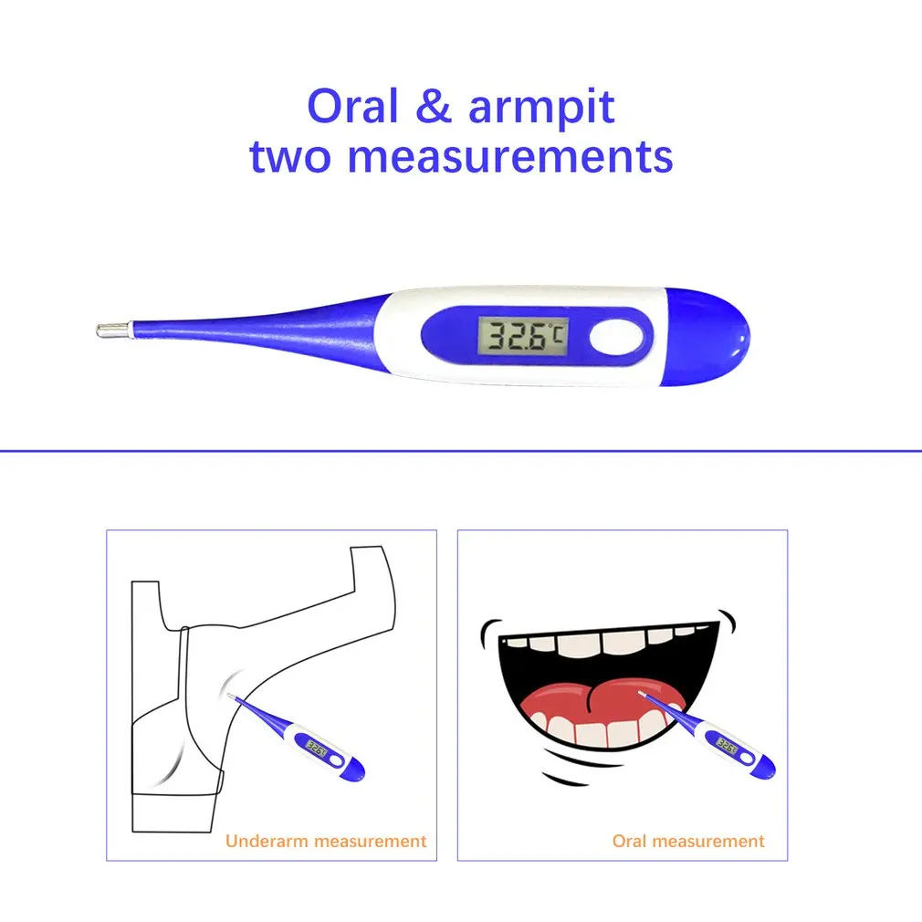 

Medical Soft Head Electronic Thermometer English Version High-Precision Measurement Of Fever Smart Underarm Heat for Child adult