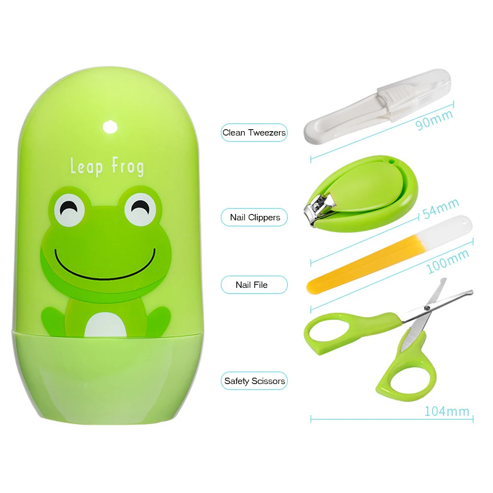 Baby 4Pcs/Set Nail Scissors Care Set Clipper Portable Infant Child Healthcare Tools Newborn Grooming Care Kits for Toddler Gifts