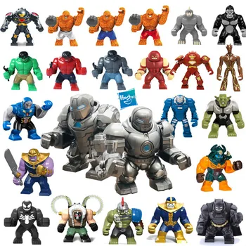 

7-8cm Big man A lot of building blocks Adults and kids in bags Hulk Darkseid Groot Hulkbuster Blocks Building Construction Toys