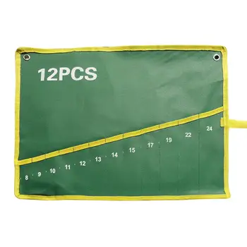 

Durable 12 Pocket Grids Canvas Spanner Repair Tool OrganizerCase Holder Suite